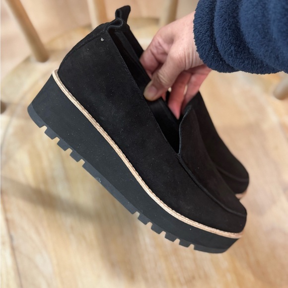 New Eileen Fisher Womens Ells Loafer-BLACK Suede PLATFORM Size 6 - Picture 6 of 10